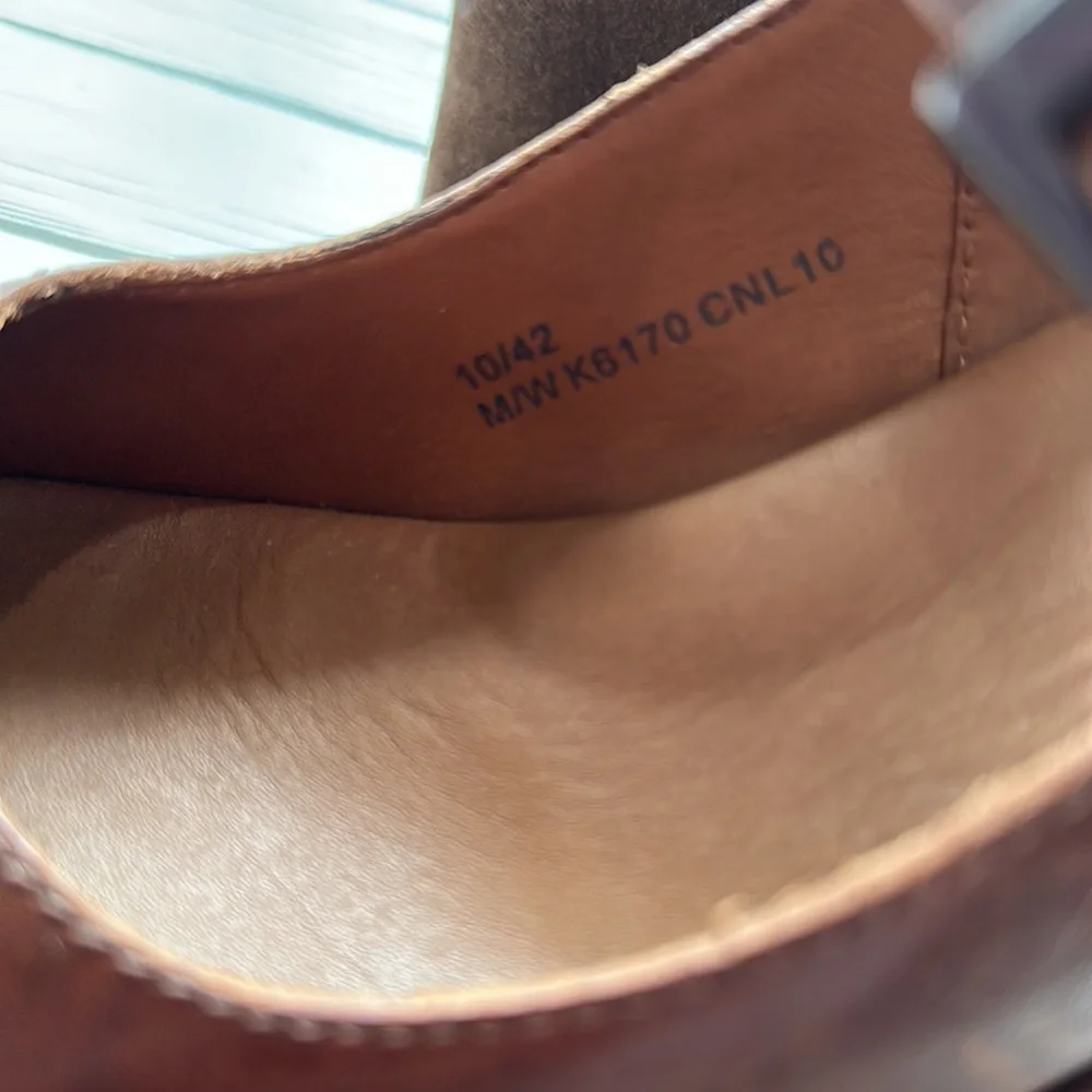 Kork-Ease Brown Bellevue Leather Wedge Sandal Lace-Up size 10